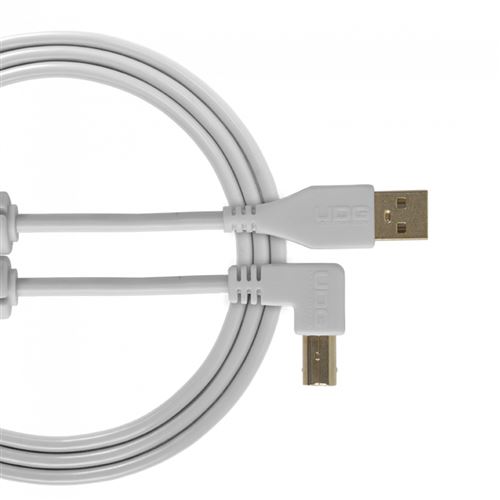 Udg U 95006 Wh - Câble Usb 2.0 A-B White Coudé 3M - Image 1