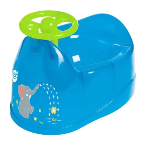 dbb remond pot bébé - décor éléphant avec volant - bleu translucide