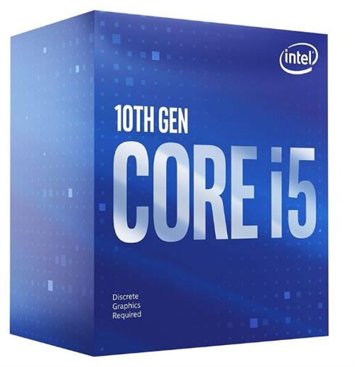 Processeur Intel Core i5-10400F, 12MB, LGA1200, 14nm (no VGA) - 2.9GHz