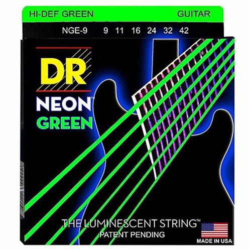 Dr Vert Jeu De Cordes Guitare Électrique Neon Lite Nge9 09-42