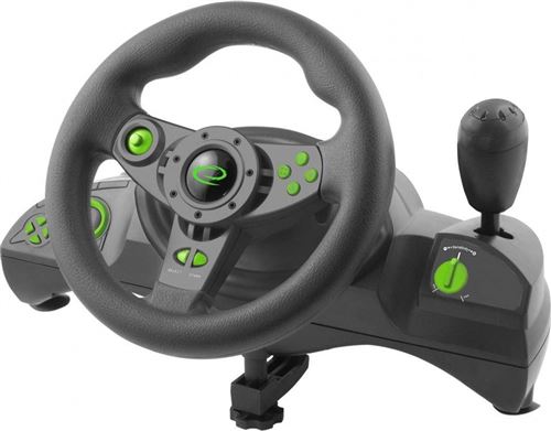 Esperanza NITRO - Ensemble volant et pédales - filaire - pour PC, Sony PlayStation 3