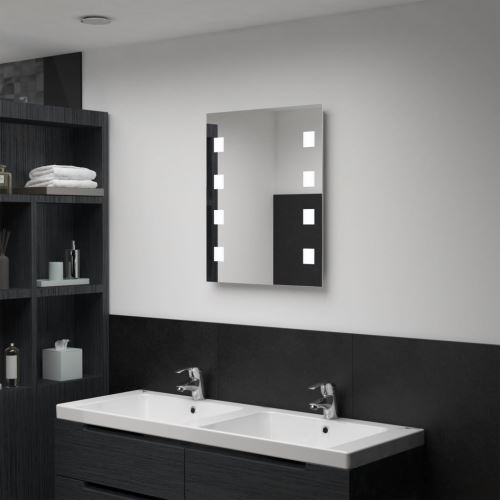 Miroir mural à LED pour salle de bains 50 x 60 cm (144699)