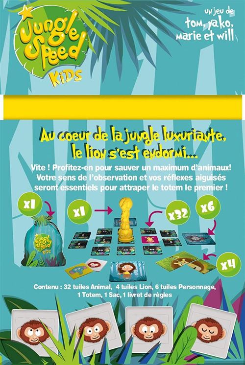 Jungle Speed Koh-Lanta - Jeu De Rapidité Et D'observation - Version Bois éco-responsable - 2 à 10 Joueurs, Dès 7 Ans - Français