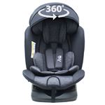 ZELI Siège-auto évolutif i-Size 360° enfants de 40 à 150 cm 0-36 kg Isofix Top Tether Noir avec canopy