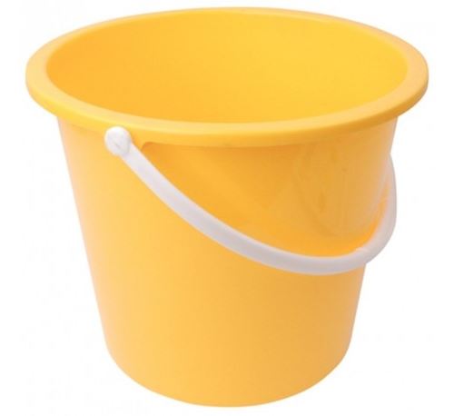 Seau rond en plastique 10l jantex jaune