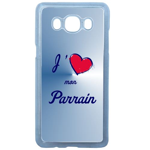 Coque J'aime Mon Parrain Bleu Compatible Galaxy J7 2016 Transparent
