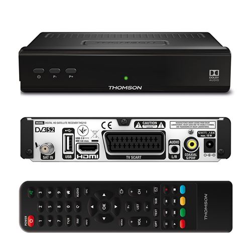 Thomson ths210 Récepteur Satellite numérique avec connecteur LAN Noir