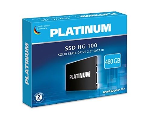 Platinum 125871 hg-100 disque dur ssd interne 6,4 cm (2,5) 480 go pour ordinateur portable, ordinateur portable et pc, sata ii