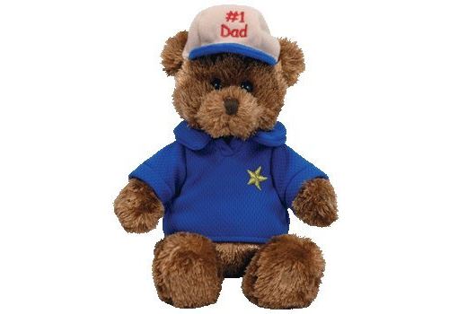 TY Beanie Baby - CHER DAD l'ours (exclusivité Hallmark Gold Crown)