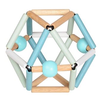 Hochet en bois Trousselier Anneau de dentition Bleu