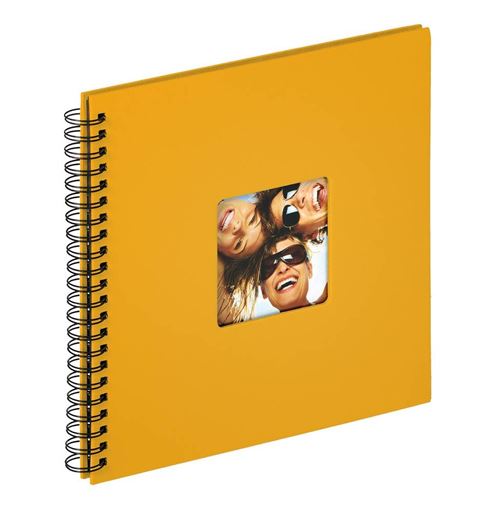 Album photo à spirales 50 pages Fun - L 30 x l 30 cm - Jaune