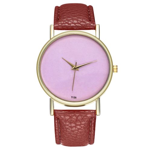 Montre minimaliste suisse avec bracelet en cuir, montre pour femme, quartz, montre tendance pour femme, montre femme T126-Acafé