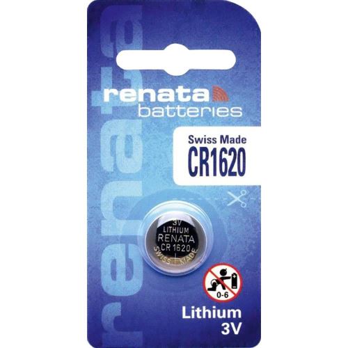Blister de 1 Pile bouton lithium CR1620 3V 68 mAh