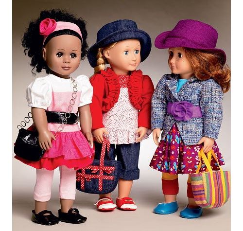 MCCALLS M6764 ~ 18 DOLL CLOTHES [FITS AMERICAN GIRLS DOLLS OTHER 18 DOLLS] Design by Laura Ashley ~ SEWING PATTERNS