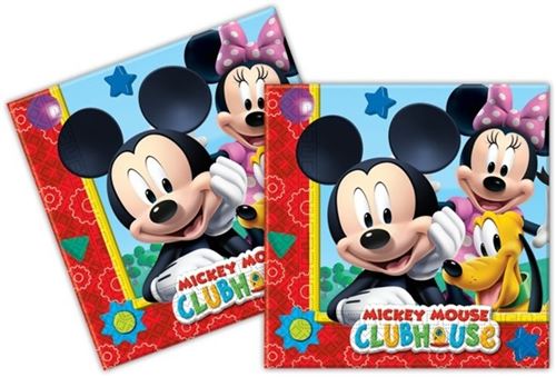 20 serviettes mickey club house
