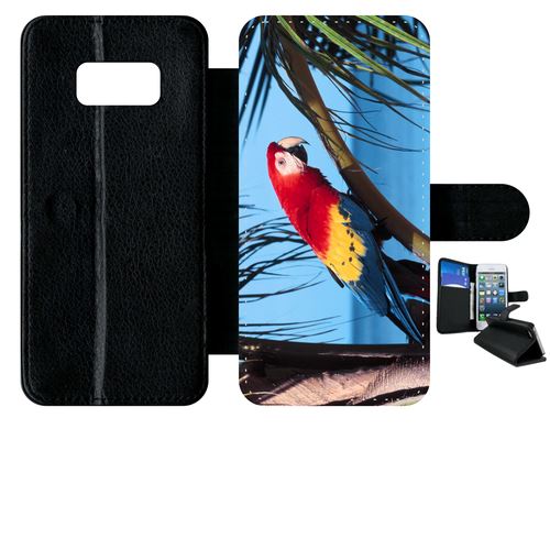 Etui À Rabat Samsung Galaxy S8 Perroquet Mer Palmiers