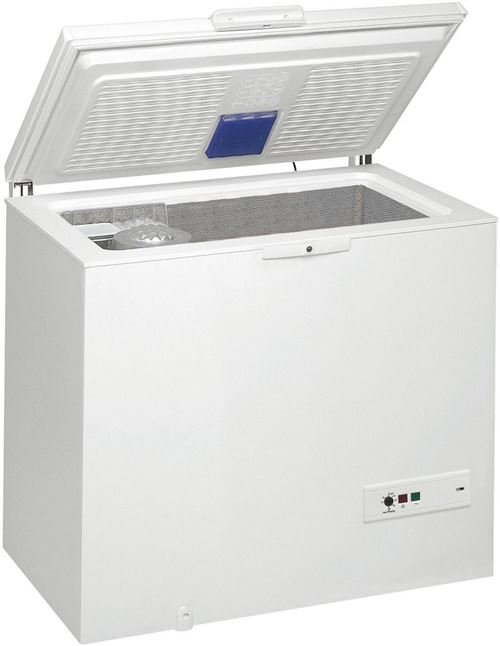 Whirlpool WHM25112 - Congélateur coffre - pose libre - largeur : 101 cm - profondeur : 69.8 cm - hauteur : 91.6 cm - 251 litres - Classe A++ - blanc
