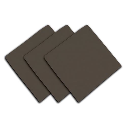 Lot de 3 serviettes en coton 45x45 cm PANAMA taupe