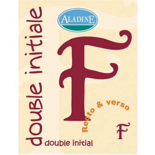 Cachet double initiale F 2 cm