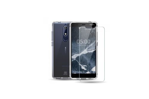 IBROZ Clear case et verre trempé pour Nokia 5.1