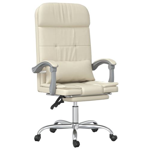 Vidaxl Fauteuil Bureau Massage - Crème - Image 3