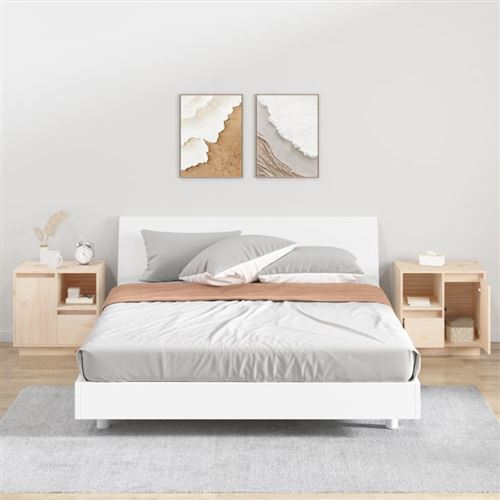 vidaXL Tables de chevet 2 pcs 50x34x50 cm Bois de pin massif