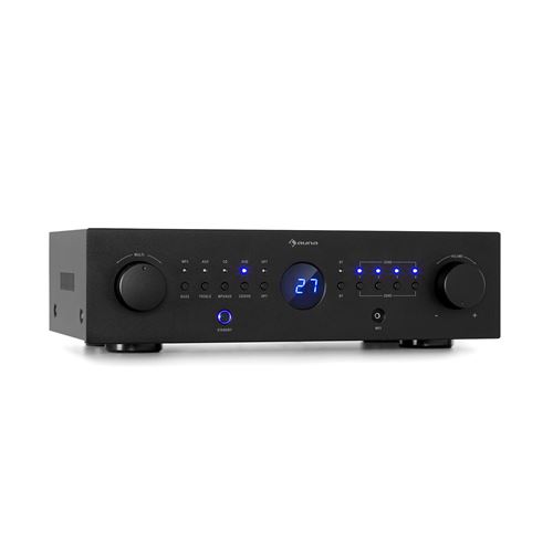 Amplificateur Numérique - Auna Amp Cd950 Dg - Bluetooth - Entrée Optique - 8X 100W Rms - Noir
