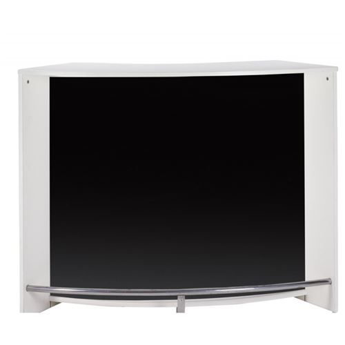 Meuble Bar Meuble Comptoir Noir ou Blanc Face Noire 134,5 x 104,8 x 55,3 cm - Coloris: Blanc - Noir