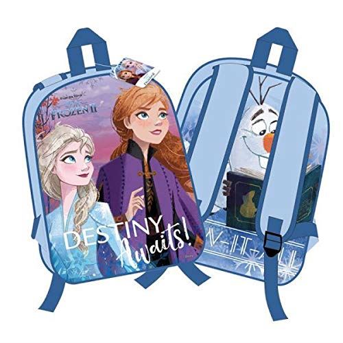 Sac à Dos La Reine Des Neiges Pour Fille - Anna Et Elsa - Taille Maternelle/école (24x32 Cm) - Imperméable, Léger
