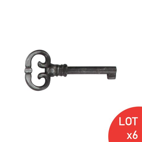 Clé cuisse de grenouille vieil argent LOT DE 6