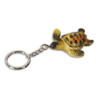 Taiji Tortue Yin Yang Porte-clés 4,1 X 3,5 Cm Résine Pendentif Feng