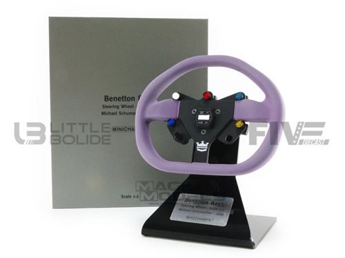 Voiture Miniature de Collection MINICHAMPS 1-2 - ACCESSOIRES Benetton Renault B195 - Steering Wheel 1995 - Black - 251950001