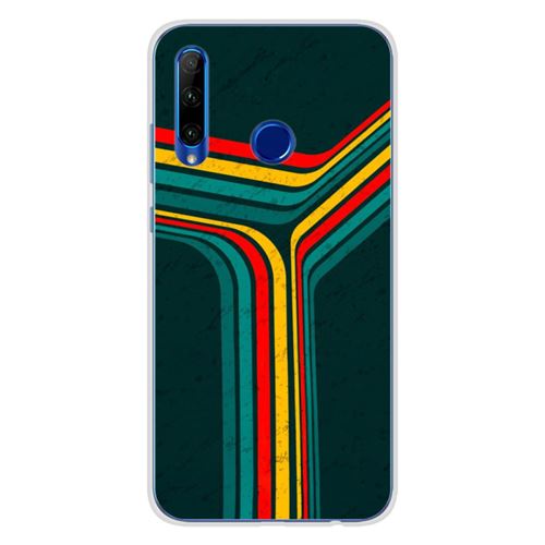 Coque en silicone imprimée compatible Huawei Honor 20 Lite Retro lines