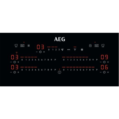 Aeg Cce84779Cb - Table De Cuisson À Induction - 4 Plaques De Cuisson - Niche - Largeur : 78 Cm - Profondeur : 49 Cm - Classe A+ - Noir Avec Échappement En Aval (Extraction Et Recirculation)