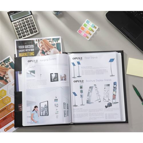 Non Communiqué Noir Rillstab Dossier De Présentation A4 Ambassador Luxe 10 Pochettes