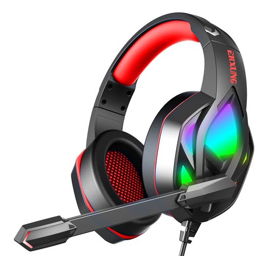 Casque Filaire ERXUNG H100 Rouge