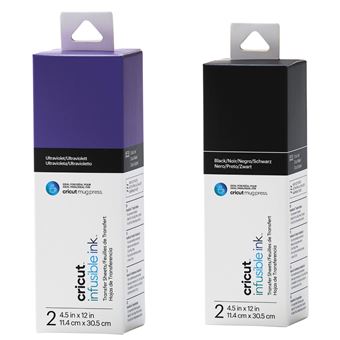 4 feuilles de transfert pour Mug Press - Violet + Noir - 1