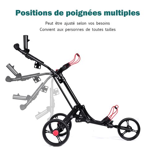 CHARIOT 3 ROUES ALU PLIABLE