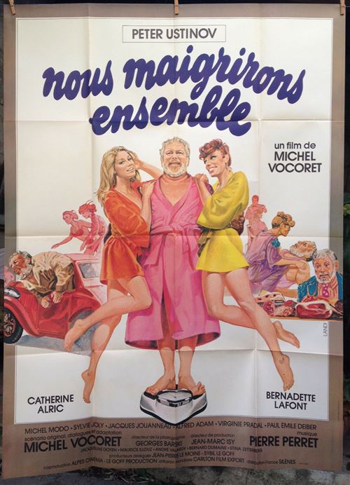 Nous Maigrirons ensemble - 1979 - Catherine Alric - 116x158cm - Affiche de cinéma originale pliée