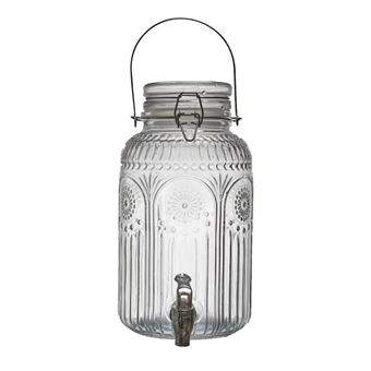 Distributeur à boisson 4L en verre décor vitraux avec robinet -  - ALTOBUY - 1