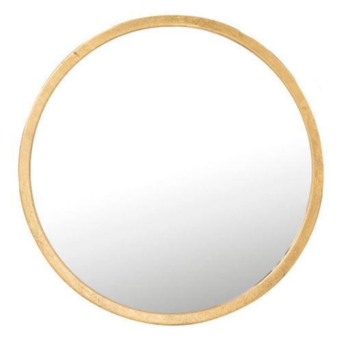 Non Communiqué Or Miroir Mural En Métal Design "Mona" 80Cm