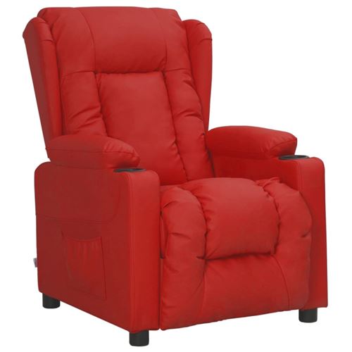 Vidaxl Rouge Fauteuil Inclinable Bordeaux Similicuir - Image 3