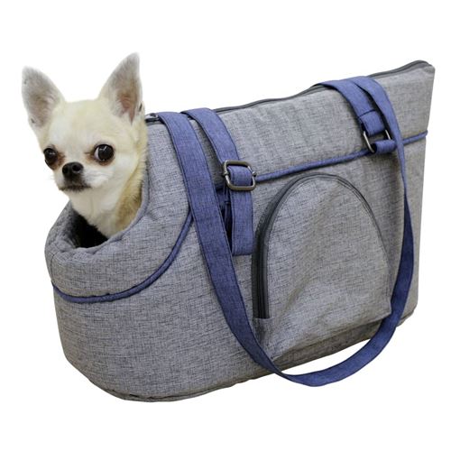 Comparer les prix de Kerbl Sac de transport pour animaux de compagnie Marie Gris et bleu, sac de transport pour chien