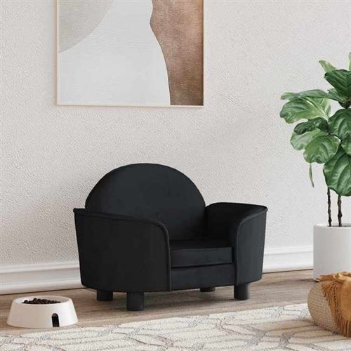 Meilleurs prix pour vidaXL Lit pour chien noir 66x40x45 cm velours
