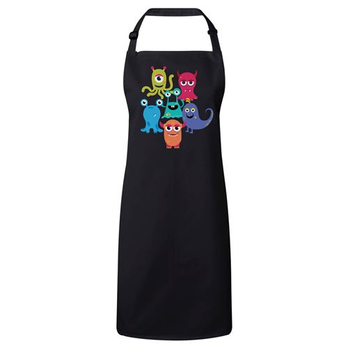 Fabulous Tablier Cuisine Premium Noir Monstres Mignons