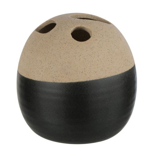 Non Communiqué Noir Vase Boule Déco "Black Lombok" 15Cm