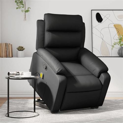 vidaXL Fauteuil de massage, relaxation similicuirnoir