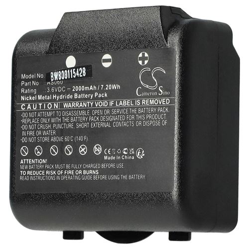 vhbw Batterie remplacement pour IMET AS083, AS060 pour opérateur télécommande industrielle (2000mAh, 3,6V, NiMH)