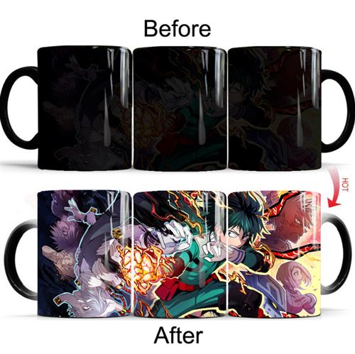 Mug magique personnalisé tasse de café thermoréactif à la chaleur, Mon héro academia, le personnage Midoriya Izuku