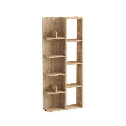 Biblioth&egrave;que en bois ""Lily"" - 60 x 18 x 150 cm - Ch&ecirc;ne